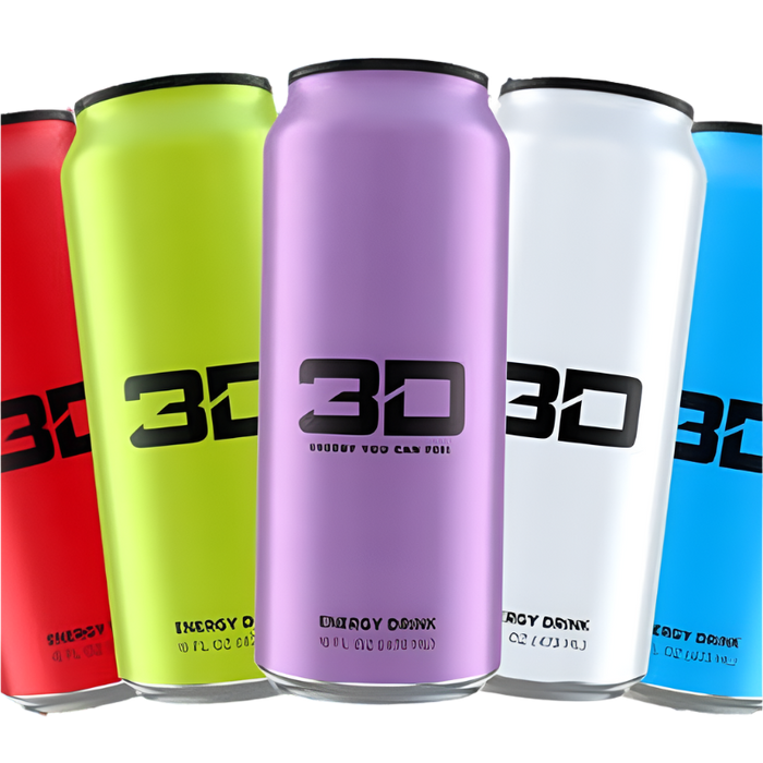 3D Energy Drink 12x473ml 473ml Erdbeerlimonade