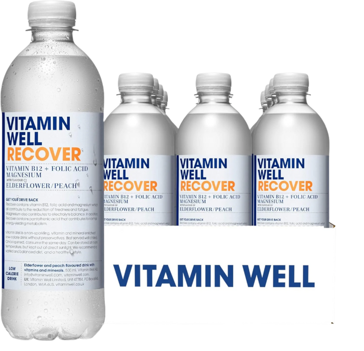 Vitamin Well Recover 12x500ml Pfirsich & HolunderblĂŒte