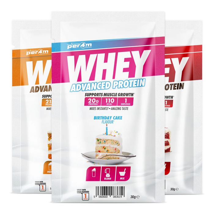 Per4m Whey Protein 30g Sachet - The Cake Samples Bundle