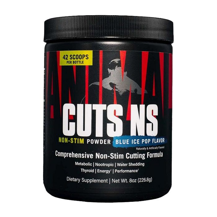 Universal Nutrition Animal Cuts NonStim Powder Blue Ice Pop 227g