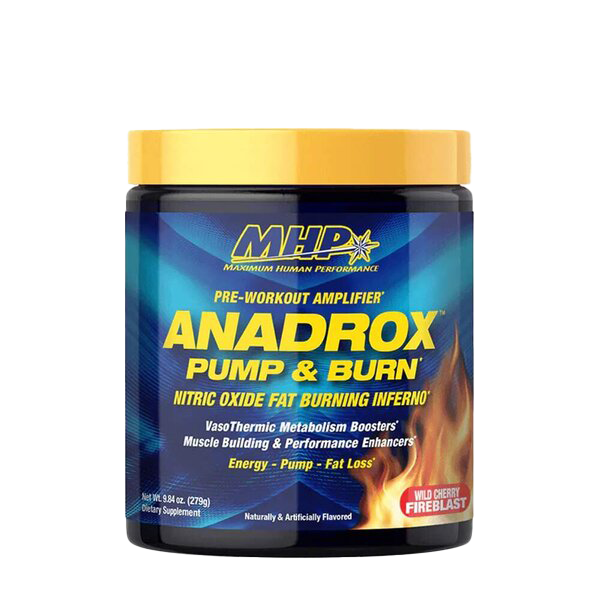 Anadrox Pre-Workout Pump & Burn, Wild Cherry Fireblast – 279 g