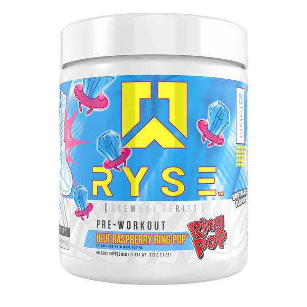 RYSE PreWorkout Element Series Blue Raspberry Ring Pop 313g