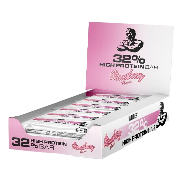 Weider 32% High Protein Bar Strawberry 12 x 60g