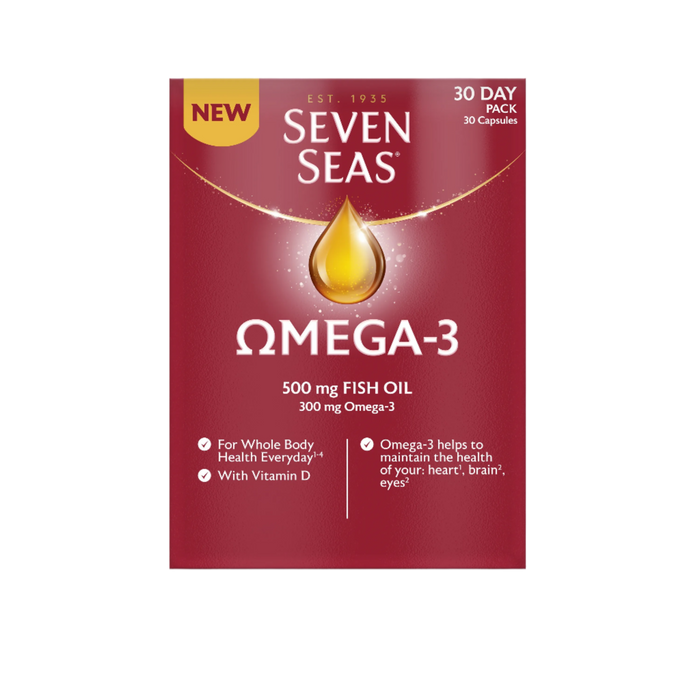 Seven Seas Omega-3 With Vitamin D ā Heart, Brain & Immune Support 30 Capsules