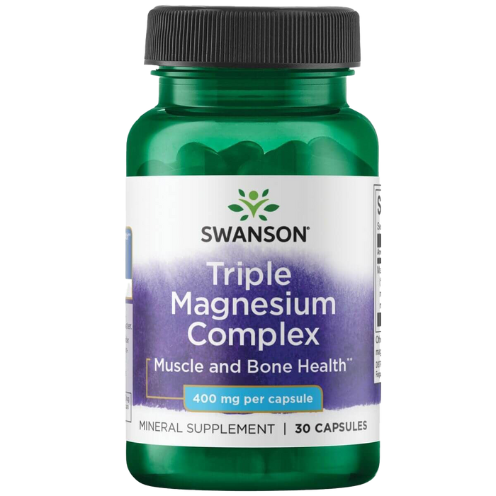 Swanson Triple Magnesium Complex, 400 mg â 30 Kapseln
