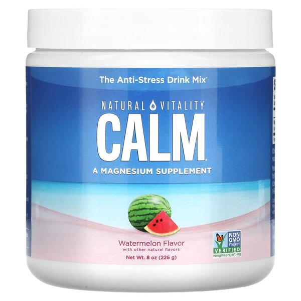 Natural Vitality Calm Magnesium Powder Watermelon 226g - Health and Wellbeing at MySupplementShop by Natural Vitality