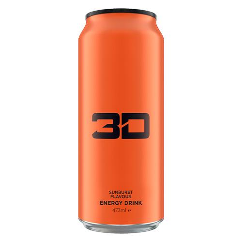 3D Energy Drink 12x473ml - Orange - Sunburst - Sports & Energy Drinks at MySupplementShop by 3D Energy