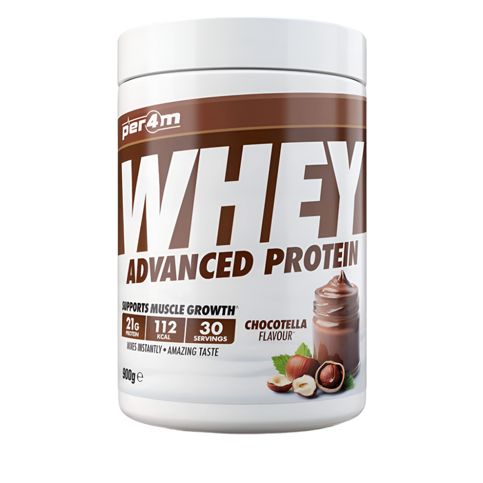 PER4M Whey Protein Powder 900g - 30 Servings | 21g Protein per Serving, Zero Sugar, Gluten-Free