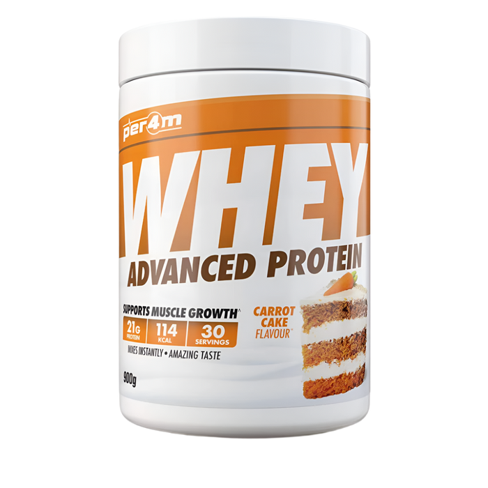 PER4M Whey Protein Powder 900g - 30 Servings | 21g Protein per Serving, Zero Sugar, Gluten-Free