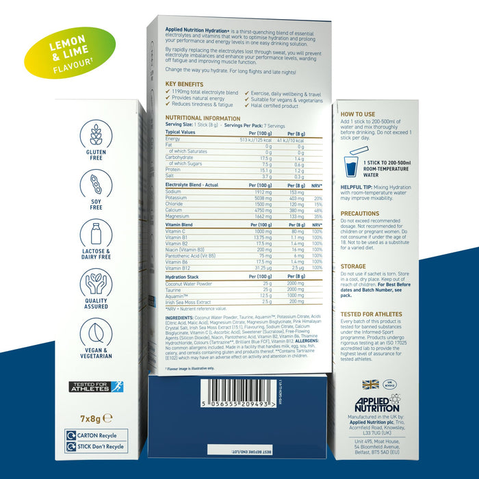Applied Nutrition Hydration+ STICKS 7x8g