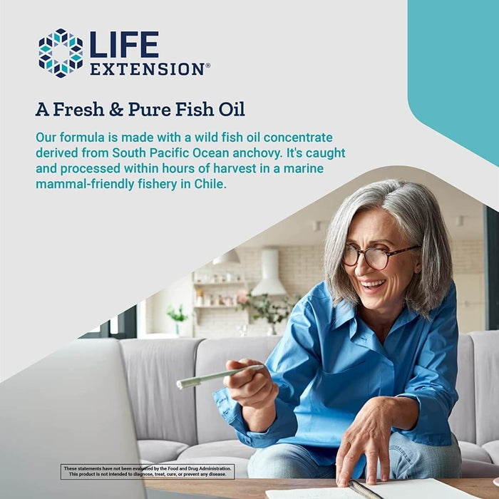 Life Extension Super Omega-3 Plus EPA/DHA, Fish Oil, Sesame Lignans, Olive Extract, Krill & Astaxanthin 120 Softgels - Omegas, EFAs, CLA, Oils at MySupplementShop by Life Extension