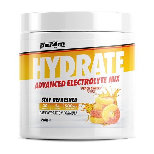 Per4m Hydration Electrolyte Mix 30 Servings - Peach Sweets - Electrolyte Replacements at MySupplementShop by PER4M Nutrition