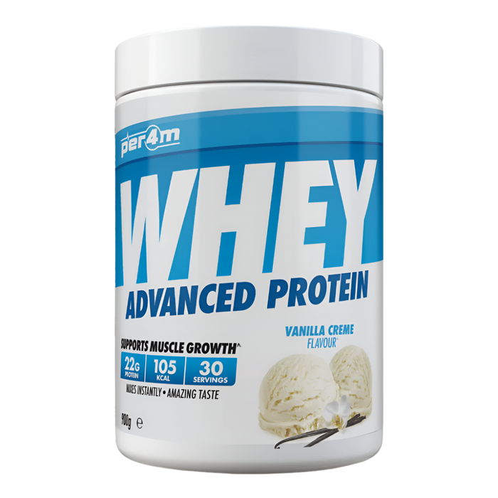 PER4M Whey Protein Powder 900g - 30 Servings | 21g Protein per Serving, Zero Sugar, Gluten-Free