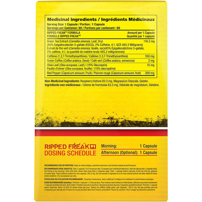 Pharma Freak Ripped Freak: Ultimate Fat Burner 60 Capsules | Extreme Athletes’ Choice! - Endurance at MySupplementShop by PharmaFreak