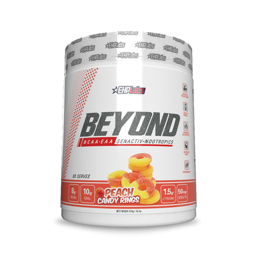 EHP Labs Beyond BCAA+EAA Intra-Workout 580g 60 Servings - Peach Candy Rings - BCAAs at MySupplementShop by EHP Labs