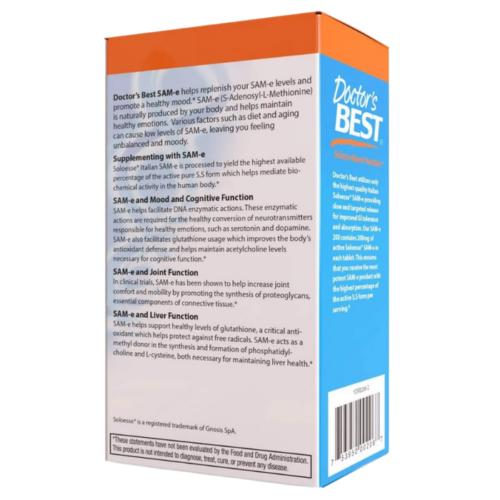 Doctor's Best SAM-e 200 mg 60 Enteric Coated Tablets