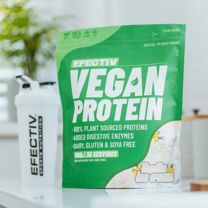 Efectiv Nutrition Veganes Protein – Erbsenproteinisolat – Hanfprotein – 24 Gramm Protein pro Portion – 30 Portionen – 908 Gramm – Schokolade