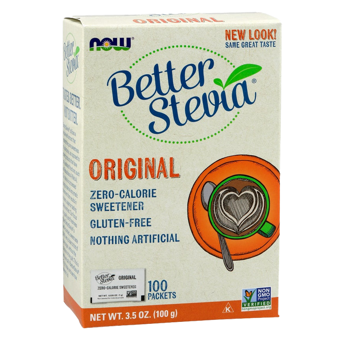 NOW Foods Better Stevia-Pakete, Original – 100 Pakete