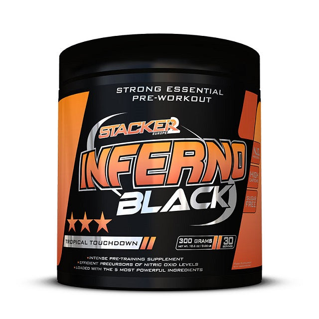 Stacker2 Europe Inferno Black- 300 grams - Tropical Touchdown - Pre & Post Workout at MySupplementShop by Stacker2 Europe