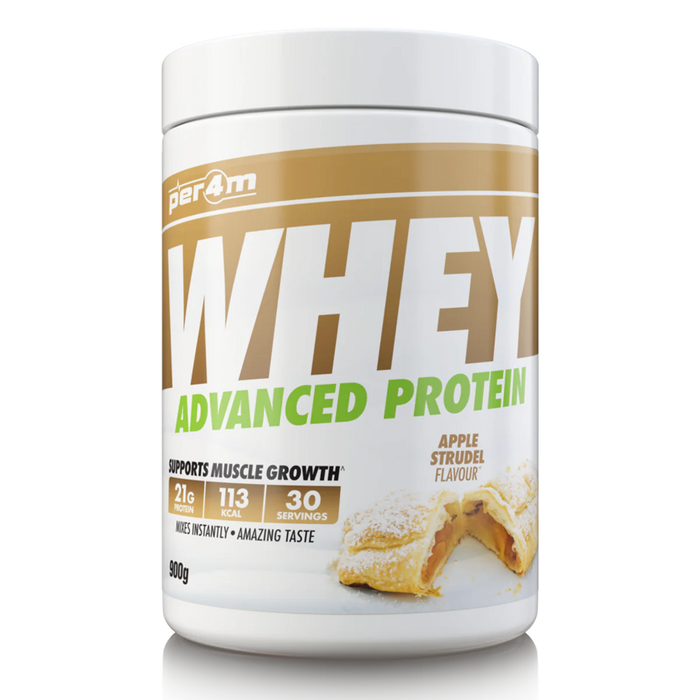 PER4M Whey Protein Powder 900g - 30 Servings | 21g Protein per Serving, Zero Sugar, Gluten-Free