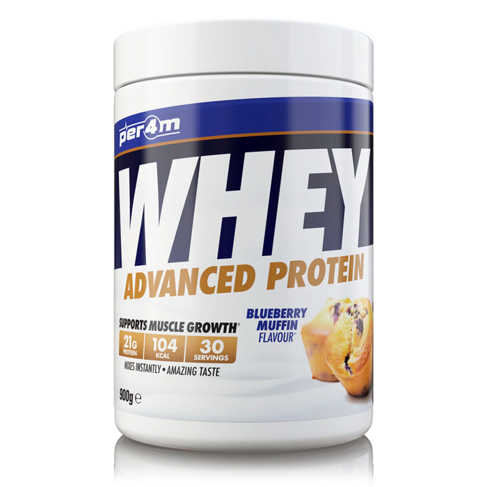 PER4M Whey Protein Powder 900g - 30 Servings | 21g Protein per Serving, Zero Sugar, Gluten-Free