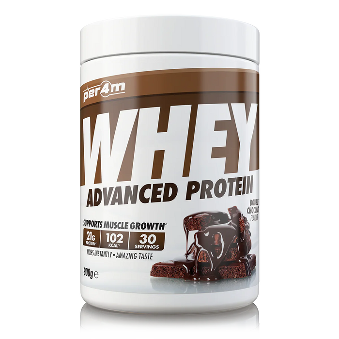 PER4M Whey Protein Powder 900g - 30 Servings | 21g Protein per Serving, Zero Sugar, Gluten-Free