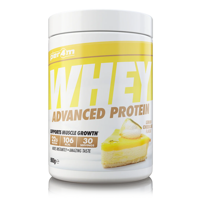 PER4M Whey Protein Powder 900g - 30 Servings | 21g Protein per Serving, Zero Sugar, Gluten-Free