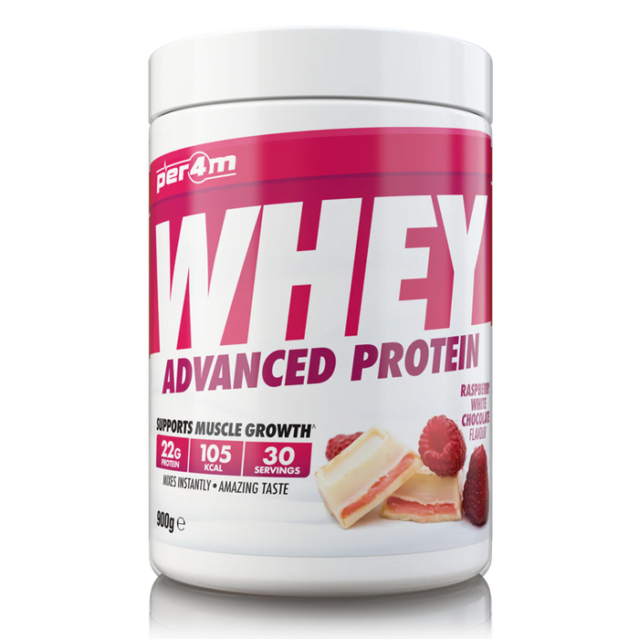 PER4M Whey Protein Powder 900g - 30 Servings | 21g Protein per Serving, Zero Sugar, Gluten-Free