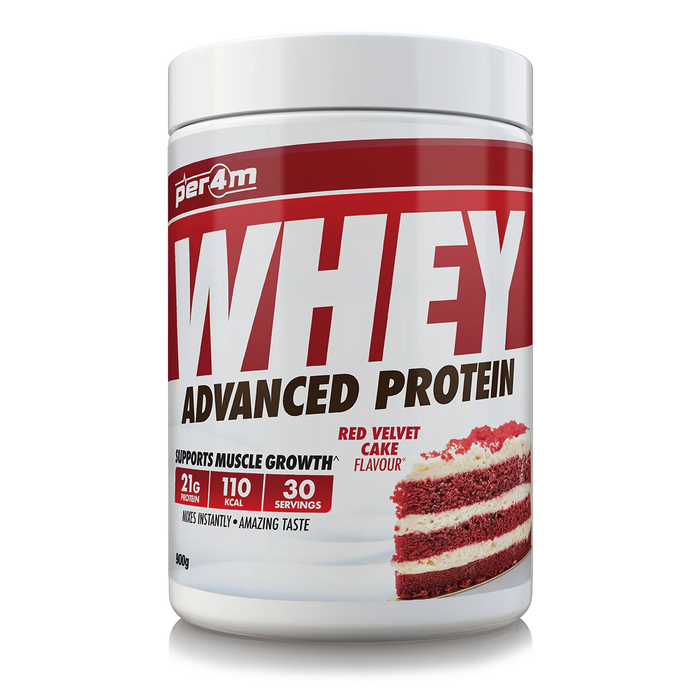 PER4M Whey Protein Powder 900g - 30 Servings | 21g Protein per Serving, Zero Sugar, Gluten-Free