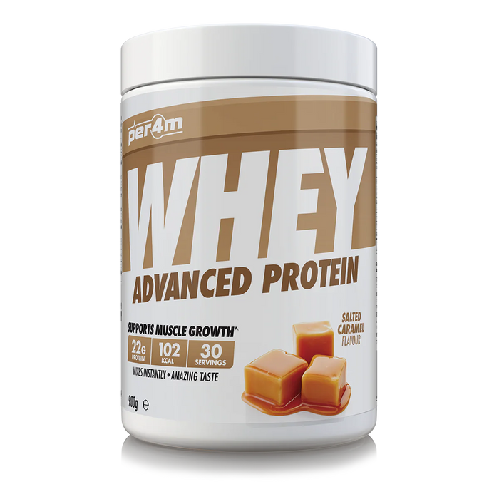 PER4M Whey Protein Powder 900g - 30 Servings | 21g Protein per Serving, Zero Sugar, Gluten-Free