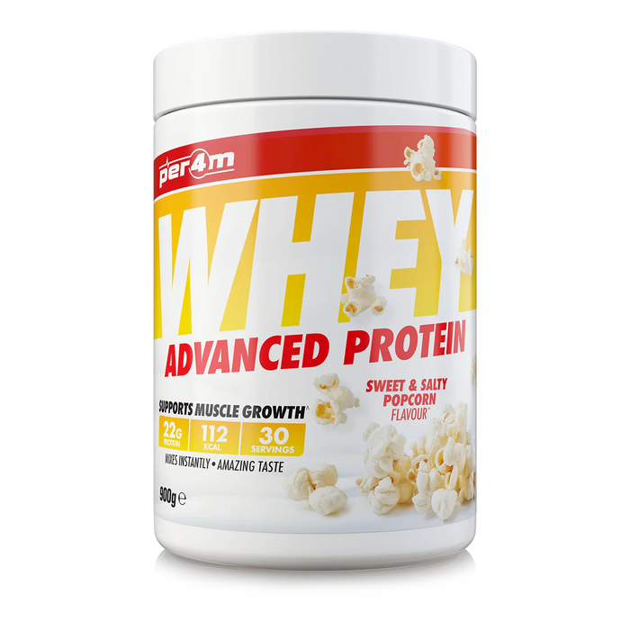PER4M Whey Protein Powder 900g - 30 Servings | 21g Protein per Serving, Zero Sugar, Gluten-Free