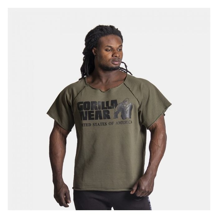 Gorilla Wear Classic Work Out Top - Army Green - Large/XL - Workout Top at MySupplementShop by Gorilla Wear