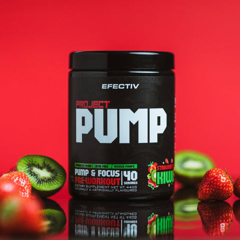 Efectiv Nutrition Project Pump 440g - Strawberry Kiwi - Pre & Post Workout at MySupplementShop by Efectiv Nutrition